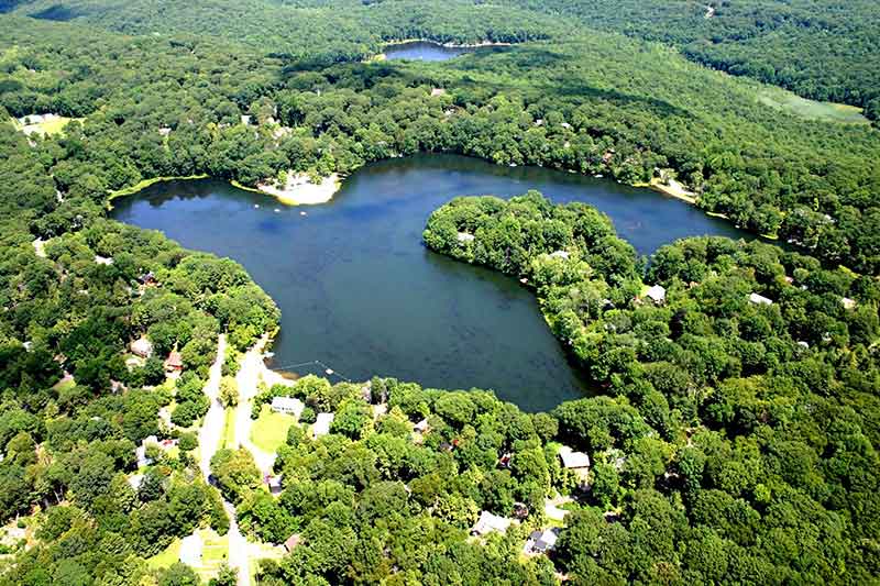 Lake Waubeeka aerial