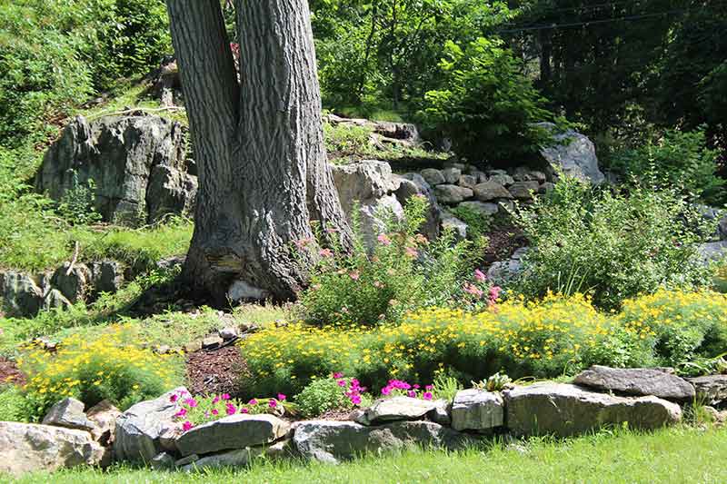 Lake Waubeeka gardens