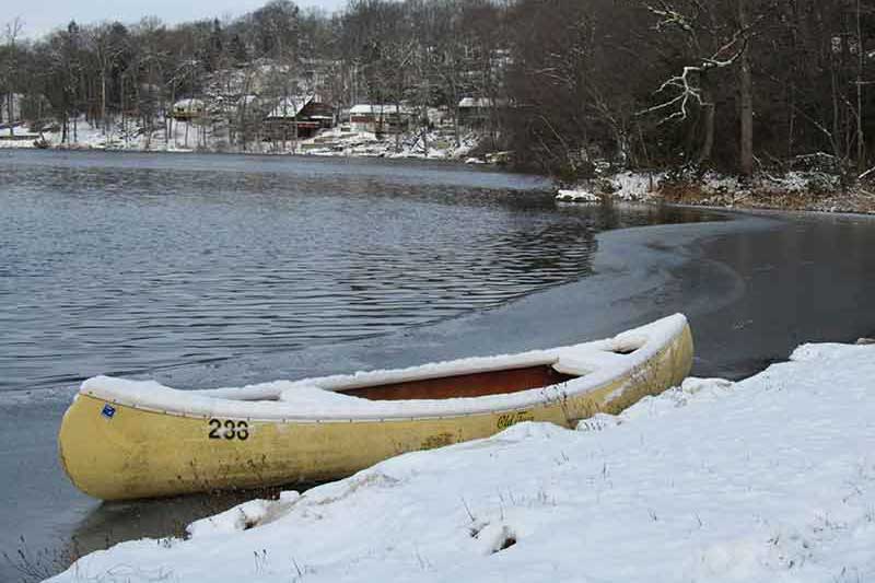 Lake Waubeeka in winter