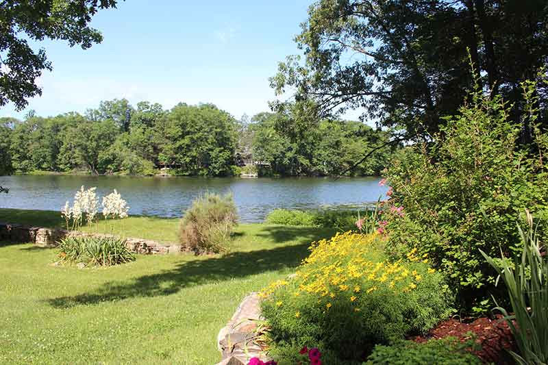 Lake Waubeeka pretty gardens